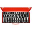 Trusa chei tubulare scurte si lungi, 8 - 32mm, cu antrenor 1/2", 35buc, BK78564
