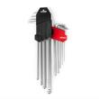 Set 9 chei imbus Hexagonale, 1.5-10mm, cu maner, lungi, 04303 Amio