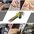 Set 9 chei imbus TorxH, T10-T50, 230mm, multicolor, 63831 Carmotion