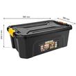 Cutie plastic, transport si depozitare, 30L, 58x38x20cm, sarcini grele, cu capac, BK92827 SuperBag 