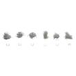 Trusa capse, agrafe pentru pistol lipit plastic, 1200 piese, BK75009