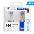 Set 2 becuri H4 12V 60/55W  P43t +150%, Crystal White VISION 30003