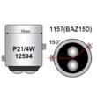 Bec semnalizare 12V/21W/4W, P21/4W, BAZ15D, M-tech Z37