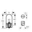 Bec soclu sticla 12V/5W W5W T10, 01481 Amio, cutie 10buc