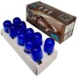 Set 2 bucati bec soclu sticla 12V/21/5W W21/5W T20 pozitie frana, albastru, lumina alb violet, WhiteVision 7443 580