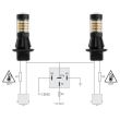 Set 2 becuri semnalizare, 2 functii semnalizare si DRL, 12V, canbus, 02451 Amio