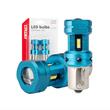Set 2 becuri stop frana, LED CSP, 12-24V, 1157 BAY15D P21/5W, cu lupa, Canbus, alb, 04253 Amio