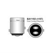 Set 2 becuri stop frana, LED CSP, 12-24V, 1157 BAY15D P21/5W, cu lupa, Canbus, alb, 04253 Amio