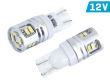 Set 2 becuri T10, 12 LED-uri SMD 3014 12V W5W, rama aluminiu 58287 Vision