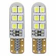 Set 2 becuri T10, 12 LED-uri COB, 12V, W5W, in silicon, 5600K, 01095 Amio
