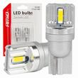 Set 2 becuri aluminiu T10, 2 LED-uri SMD1860, 12-24V, W5W, alb 03719 Amio 