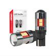 Set 2 becuri T10, 9 LED-uri, SMD 3030, 10-50V, W5W, 5500K, cu lupa, Canbus, Car&Truck 04244 Amio