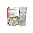 Set 2 becuri T10, 12 LED-uri, SMD 3030, 12-24V, W5W, 5500K, Canbus, alb, 04243 Amio
