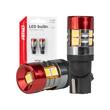 Set 2 becuri T10, cap rosu, 9 LED-uri, SMD 3030, 12-24V, W5W, 5500K, Canbus, alb, 04240 Amio