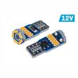 Set 2 becuri T10, 15 LED-uri SMD 4014, 12V, W5W, galben, Canbus 58286 Vision