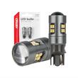 Set 2 becuri T10, 16 LED-uri, SMD 2016, 12-24V, W5W, 5500K, cu lupa, Canbus, 04234 Amio