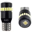 Set 2 becuri T10, 19 LED-uri tip SMD3014, 12-24V, W5W, cu LUPA CANBUS 02446 Amio
