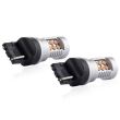 Set 2 becuri semnalizare T20, 24 LED-uri SMD3030, 12-24V, WY21W CANBUS galben, 02578 Amio