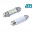 Set 2 becuri sofit 12V/C5W 36mm, 3 LED-uri, SMD5050, SV8.5, 58362 Vision