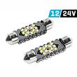 Set 2 becuri sofit, 12-24V C5W, 41mm, 12 LED-uri SMD2016, 250lm, Canbus, SV8.5, 83208 Vision 