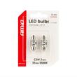 Set 2 becuri sofit, 12-24V, C5W, C3W 31mm, 2 LED-uri SMD 3838, Canbus, alb, 04247 Amio
