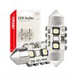 Set 2 becuri sofit, 12-24V, C5W, C3W 31mm, 2 LED-uri SMD 3838, Canbus, alb, 04247 Amio