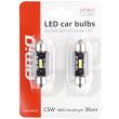Set 2 becuri sofit 12V/24V C5W 36mm 1 LED tip SMD 1860, UltraBright, CANBUS 02442 Amio