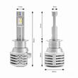 Set 2 becuri H1, LED CSP, 10-16V, 40W, 6500lm, 6500K, extra 400% putere, X1 Series, 02963 Amio