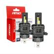 Set 2 becuri aluminiu H4-H19, LED, 12V, 44W, 3936lm, 6500K, cu radiator, Canbus, X4 Aviator 03763 Amio