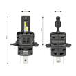 Set 2 becuri aluminiu H4-H19, LED, 12V, 44W, 3936lm, 6500K, cu radiator, Canbus, X4 Aviator 03763 Amio