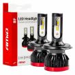 Set 2 becuri H4, 4 LED-uri COB, 9-18V, 50W, 3100lm, 6000K, ventilat, BF Series 02241 Amio