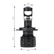 Set 2 becuri H4, LED, 9-36V, 60W, 3800lm, 6000K, Canbus, cu lupa, 03667 Amio