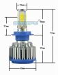 Set 2 becuri H4, 4 LED-uri COB, 9-36V, 4000lm, Z4 Generation