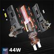 Set 2 becuri  H7-H18, LED, 12V, 44W, 3936lm, 6500K, cu radiator, Canbus, X4 Aviator 03764 Amio