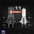 Set 2 becuri  H7-H18, LED, 12V, 44W, 3936lm, 6500K, cu radiator, Canbus, X4 Aviator 03764 Amio