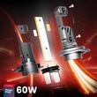 Set 2 becuri H7-H18, LED, 12V, 60W, 5600lm, 6000K, cu ventilator, Canbus, Hybrid 04115 Amio