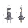 Set 2 becuri H7-H18, LED, 12V, 60W, 5600lm, 6000K, cu ventilator, Canbus, Hybrid 04115 Amio