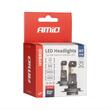Set 2 becuri H7-H18, LED, 12V, 60W, 5600lm, 6000K, cu ventilator, Canbus, Hybrid 04115 Amio