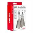 Set 2 becuri H7, LED, 12-24V, 40W, 2600lm, 6000K, Canbus, cu lupa, Flexi 03660 Amio