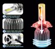 Set 2 becuri H7 2 LED-uri COB, 12V, 36W, 6000K, 3800lm, C6