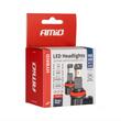 Set 2 becuri H8, H9, H11, H16, Led CSP, 12V, 60W, 5600lm, 6000K, Canbus, aluminiu, Hybrid 04116 Amio 