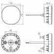 Lampa ceata 1 surub,75x75, LED, FT-400 P Fristom