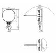 Lampa ceata 1 surub,75x75, LED, FT-400 P Fristom
