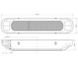 Lampa ceata, 132x28mm, Slim cu 6 LED-uri, 12/24V, prindere 2 suruburi, FT- 332 Fristom 