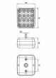 Lampa ceata, 68x78, 16 LED-uri, FT-040 Fristom