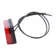 Lampa ceata 2 suruburi, 107x47, 12 LED-uri, rosie, 9-36V W83d-700kr Was