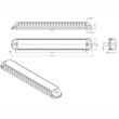 Lampa ceata cu mers inapoi, 255x36, 12-24V, slim, cu LED, FT-341 Fristom