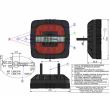Lampa ceata si mers inapoi, cu pozitie, 12 LED-uri, Roca LZD 2801 Horpol