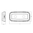 Lampa ceata si pozitie tip NEON, transparenta, 117x56, LED, Lampdemia, W225 1481 R F Was