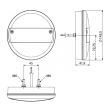 Lampa ceata si mers inapoi, fi145, cu LED LZD 741 Horpol